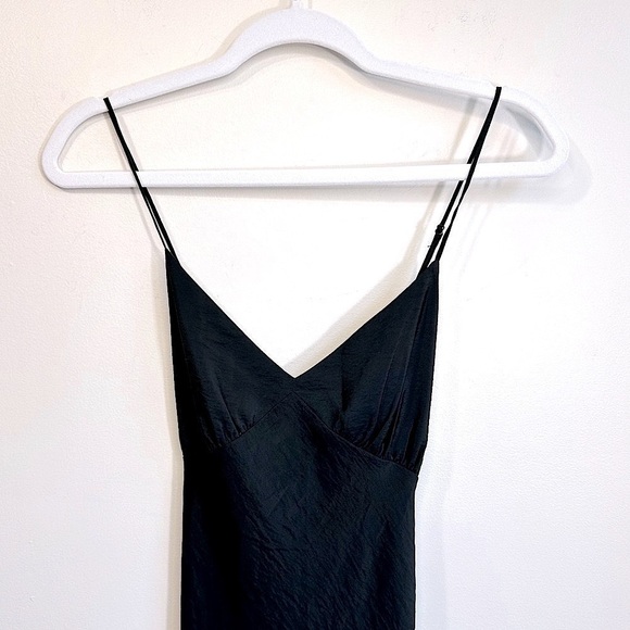 NWT Madewell The Layton Midi Slip Dress True Black Size 0 - Picture 4 of 16
